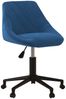 vidaXL Bürostuhl Drehbar Blau Samt [335488] Bild 2