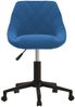 vidaXL Bürostuhl Drehbar Blau Samt [335488] Bild 3
