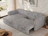 L-förmiges Ecksofa mit Armlehnen, für das Wohnzimmer, Schlaffunktion und Bettkästen, Wellenfeder am Sitz, losen Kissen - MESTO - Grau Cord - linke Seite Bild 3