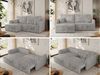 L-förmiges Ecksofa mit Armlehnen, für das Wohnzimmer, Schlaffunktion und Bettkästen, Wellenfeder am Sitz, losen Kissen - MESTO - Grau Cord - linke Seite Bild 2
