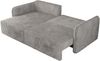 L-förmiges Ecksofa mit Armlehnen, für das Wohnzimmer, Schlaffunktion und Bettkästen, Wellenfeder am Sitz, losen Kissen - MESTO - Grau Cord - linke Seite Bild 5