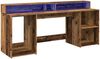 vidaXL LED-Schreibtisch Altholz-Optik 200x55x91 cm Holzwerkstoff 3309445 Bild 5