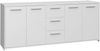 Forte PILVI Sideboard 180, modernes Sideboard mit 4 Türen und 3 Schubladen, Wohn-/Schlafzimmer, Holzwerkstoff, Weiß, 179 cm breit x 74,1 cm hoch x 42 cm tief Bild 3