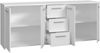 Forte PILVI Sideboard 180, modernes Sideboard mit 4 Türen und 3 Schubladen, Wohn-/Schlafzimmer, Holzwerkstoff, Weiß, 179 cm breit x 74,1 cm hoch x 42 cm tief Bild 5