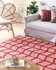 Teppich Baumwolle rot 140 x 200 cm geometrisches Muster SIVAS Bild 3