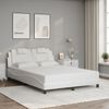 vidaXL Bettgestell "Viana" mit LED ohne Matratze Weiß 120x200 cm 3214009 Bild 4