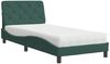 vidaXL Bett mit Matratze Dunkelgrün 90x190 cm Samt 3208631 Bild 2