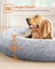 FEANDREA Hundebett flauschig, Katzenbett, Donut Kissen, waschbar, Polsterung in der Mitte herausnehmbar, langer Plüsch, grau Bild 4
