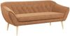 Sofa, Skandinavischer Stil, Holzbeine - PIRS - 3 Sitzer - Orange - Stoff Bild 2