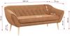 Sofa, Skandinavischer Stil, Holzbeine - PIRS - 3 Sitzer - Orange - Stoff Bild 3