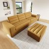 Merax Modulares L-förmiges Ecksofa, 3-Sitzer Sofa, Wolkensofa, frei kombinierbar, ideal für Wohnzimmer und Apartments, kein Aufbau nötig,aus Chenille-Gewebe, orange Bild 3
