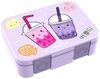 BEARFOOT Lunchbox Brotdose mit Fächern, leicht & auslaufsicher-BubbleTea lila, PP, ABS, Silikon, Kindergarten und Schule - Mädchen und Jungen, Vesperbox, Snackbox Bild 2