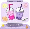 BEARFOOT Lunchbox Brotdose mit Fächern, leicht & auslaufsicher-BubbleTea lila, PP, ABS, Silikon, Kindergarten und Schule - Mädchen und Jungen, Vesperbox, Snackbox Bild 4