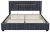 Gdood Polsterbett Doppelbett LED Stauraumbett (1-tlg, Ausgestattet mit hydraulischem Bettkasten), Mit LED Beleuchtung, Lattenrost, Samt, 140x200 cm Bild 4
