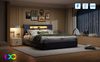 Gdood Polsterbett Doppelbett LED Stauraumbett (1-tlg, Ausgestattet mit hydraulischem Bettkasten), Mit LED Beleuchtung, Lattenrost, Samt, 140x200 cm Bild 5