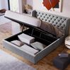 Polsterbett 140x200 cm aus Samt mit Stauraum, Chesterfield-Design Bild 5