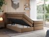 Boxspringbett mit Doppelmatratze - ALVIN-KING Braun 120x200 cm Kunstleder Hart (H4) Bild 2