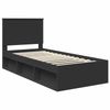 vidaXL Bettrahmen Schwarz 90 x 200 cm Massives Kiefernholz 3409409 Bild 4