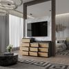 Furnica Kommode GABRIEL 6+4 Schubladen-Anthrazit Grau H92cm B160cm T33cm Bild 3