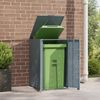 Mülltonnenbox GORILO für 1 Tonne Grau 69x79x117 cm Stahl | Mülltonnenverkleidung 1er Mülltonnenhaus Bild 5