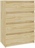 vidaXL Beistellschrank 60x36x84 cm Massivholz Kiefer 808103 Bild 2
