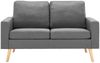 vidaXL 2-Sitzer-Sofa Hellgrau Stoff [288703] Bild 3