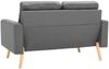 vidaXL 2-Sitzer-Sofa Hellgrau Stoff [288703] Bild 5