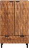 vidaXL Highboard mit Tür Akazienbraune Oberfläche 60 x 33 x 100 cm 4017930 Bild 3