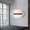 BELID Leuchten No. 108262 E27 Pendelleuchte Ellipse weiß, chrom 50 cm Bild 2
