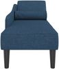 vidaXL Chaiselongue mit Kissen Blau Stoff Bild 4