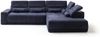 Polstergarnitur >Donaugh< 5 verstellbare Kopfteile, in blau-schwarz - 323x76x231 (BxHxT) Bild 5