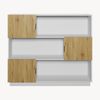 Bücherregal Verhundar 102x120x30 cm Weiß/Holzfarben [en. casa] Bild 5