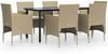 vidaXL 7-tlg. Garten-Essgruppe mit Kissen Beige und Schwarz 3156609 Bild 2