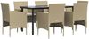 vidaXL 7-tlg. Garten-Essgruppe mit Kissen Beige und Schwarz 3156609 Bild 3