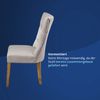 KHG Esszimmerstuhl Relax-Sessel grau Webstoff - Rückenlehne mit Zierknöpfen, Massivholz Stuhlbeine - Küchenstuhl, Design Stuhl Lounge Sessel Bild 5
