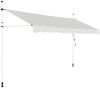 200cm Breit Klemmmarkise ohne Bohren UV-beständige Balkonmarkise Höhenverstellbare Markise Beige Bild 2