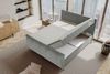 99rooms Vero Plus Boxspringbett 160x200 cm Cordstoff POSO Hellgrau Bild 4