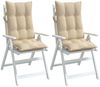 vidaXL Hochlehner-Auflagen 2 Stk. Beige Oxford-Gewebe 377611 Bild 4
