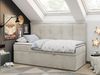 Kinderbett BANCO, Boxspringbetten für Kinderzimmer, Jugendbett, Einzelbett mit Matratze - Beige Velvet - Topper Visco Bild 3