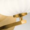 Elstead Lighting QN-PIM1-FXG QUINTIESSE Wandleuchte Pim G9 3W LED IP44 3000K Stahl, Gold; Opalglas Satin satiniert L:21. 9cm H:20. 3cm B:17. 9cm dimmbar Bild 3