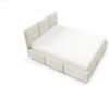 Polsterbett Schlafzimmerbett MIAMI Komplettset 160x200cm in Stoff Coral Ecru Bild 2
