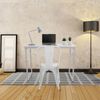 hjh OFFICE Schreibtisch WORKSPACE I Melaminharzbeschichtete Spanplatte, Gestell pulverbeschichteter Stahl Weiß Bild 3
