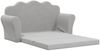 vidaXL Kinder-Schlafsofa 2-Sitzer Hellgrau Weicher Plüsch 357059 Bild 4