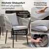 STEELSØN 'Nair' Polyrattan Gartenstuhl, 4er-Set, hellgrau, wetterfest & UV-beständig, Balkonstühle bis 160 kg belastbar, Gartensessel inkl. Kissen Bild 2