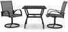 vidaXL 3-tlg. Garten-Essgruppe Textilene und Stahl 3060281 Bild 2