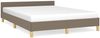 vidaXL Bettgestell ohne Matratze Taupe 140x200 cm Stoff 347419 Bild 2