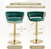 LVHOM Barhocker 2er Set, goldene Stuhlbeine, moderne Samt-Hochstuhl/Barstühle, mit runden Rückenlehne & Fußstütze, 360° drehbar, Höhenverstellbar Bild 3
