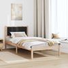 vidaXL Bettgestell mit gepolstertem Kopfteil Schwarz 90 x 190 cm 878296 Bild 4