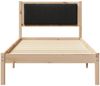 vidaXL Bettgestell mit gepolstertem Kopfteil Schwarz 90 x 190 cm 878296 Bild 5