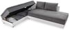 Ecksofa-Dauerschläfer Doppelbett Federkern Bettkasten Couch in Hellgrau Weiß Bild 3